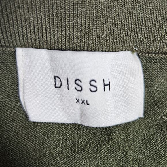 DISSH Carrie Maxi Skirt Olive Green Army Ribbed Stretch Knit Slit AUS XXL, US L - Picture 5 of 10